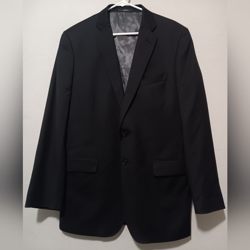 Loro Piana Classic Black Blazer Men Wool Sz42L/W36 Sport Coat Jacket Italy‎